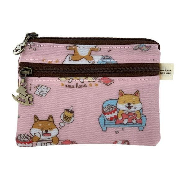 Uma Hana Handbags - Waterproof Shiba Coin Purse Keychain Pouch Holder